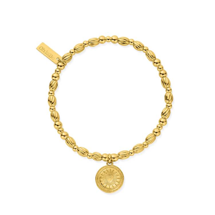 ChloBo Sterling Silver Gold Plated Ray Of Love Bracelet - Yellow Gold PVD