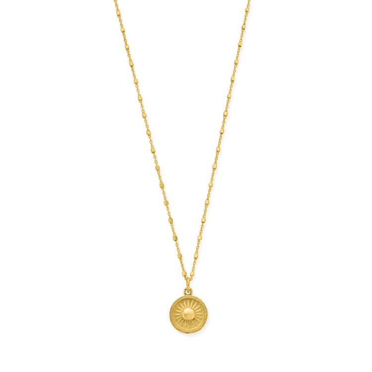 ChloBo Sterling Silver Gold Plated Sun Catcher Necklace - Yellow Gold PVD