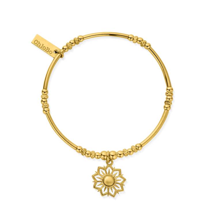 ChloBo Sterling Silver Gold Plated Sunshine Blessings Bracelet - Yellow Gold PVD