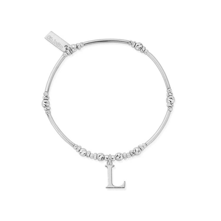 ChloBo Sterling Silver Initial Bracelet L - Silver