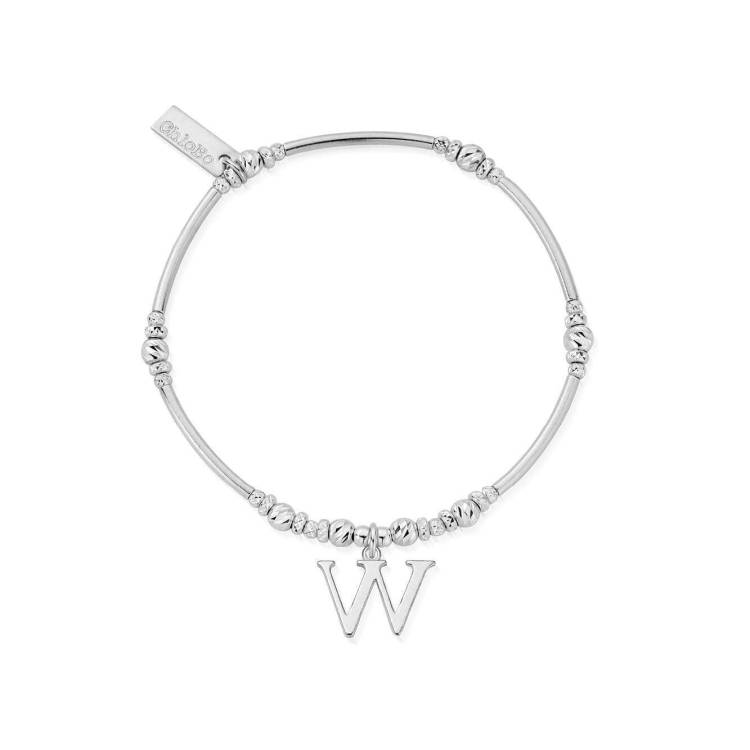 ChloBo Sterling Silver Initial Bracelet W - Silver