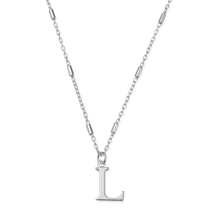 ChloBo Sterling Silver Initial Necklace L - Silver