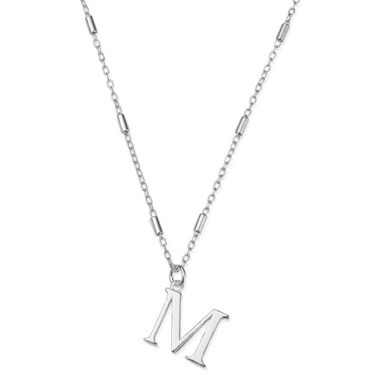 ChloBo Sterling Silver Initial Necklace M - Silver