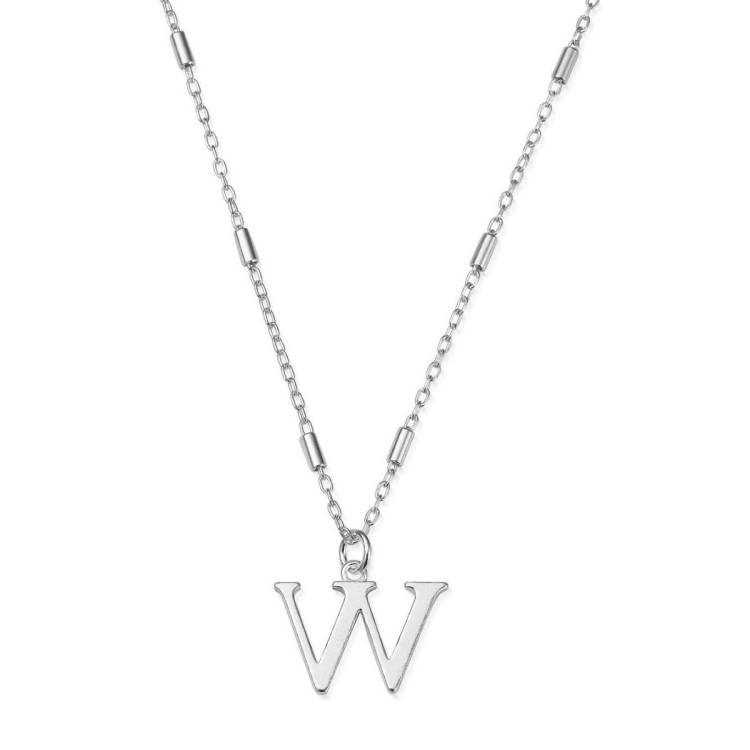ChloBo Sterling Silver Initial Necklace W - Silver