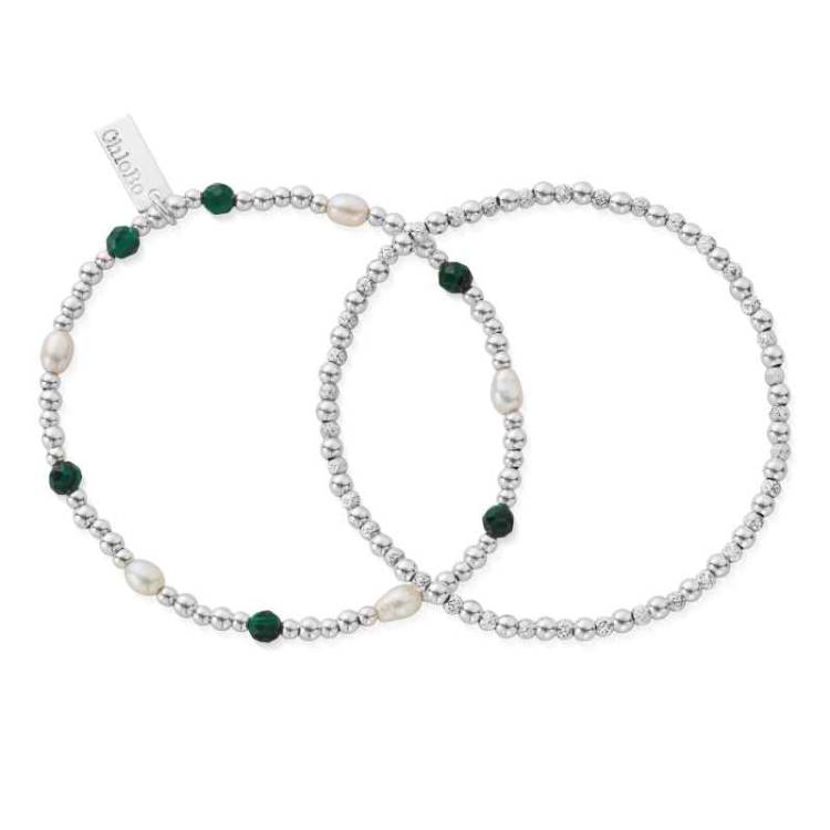 ChloBo Sterling Silver Magical Beauty Set of Two Bracelets