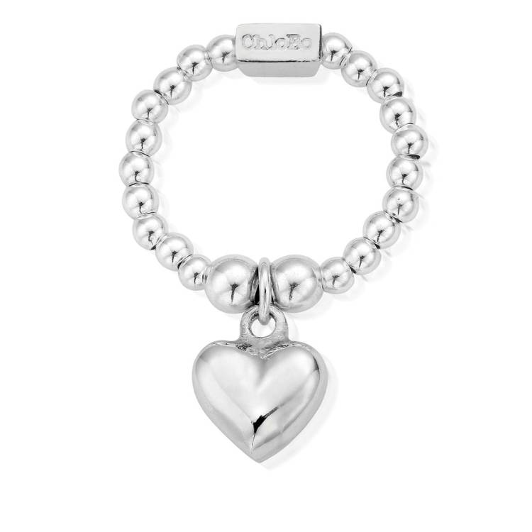 ChloBo Sterling Silver Mini Puffed Heart Ring - M
