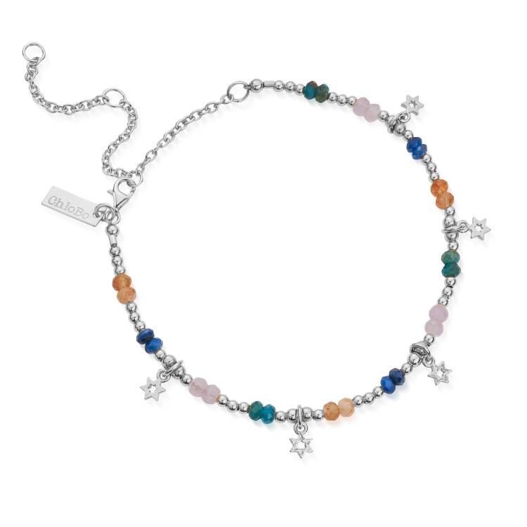 ChloBo Sterling Silver Nightfall Wishes Anklet