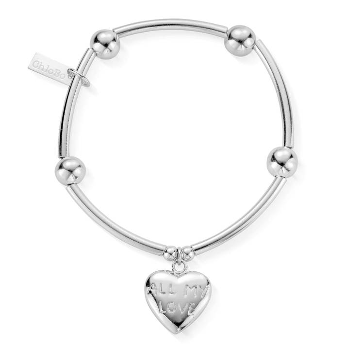 ChloBo Sterling Silver Noodle Ball All My Love Bracelet - Sterling Silver
