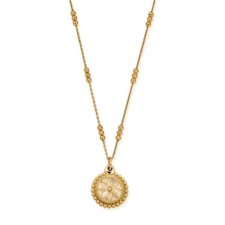 ChloBo Wandering Free Gold Plated Sterling Silver Triple Bobble Chain Necklace - Gold