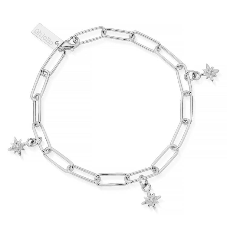 ChloBo Wandering Free Sterling Silver Link Chain Divine Journey Bracelet - Silver