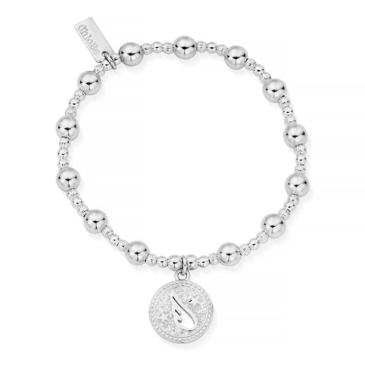 ChloBo Wandering Free Sterling Silver Wing of Protection Bracelet - Silver