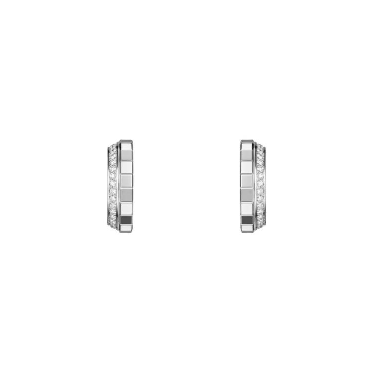 Chopard Ice Cube 18ct White Gold 0.24ct Diamond Hoop Earrings