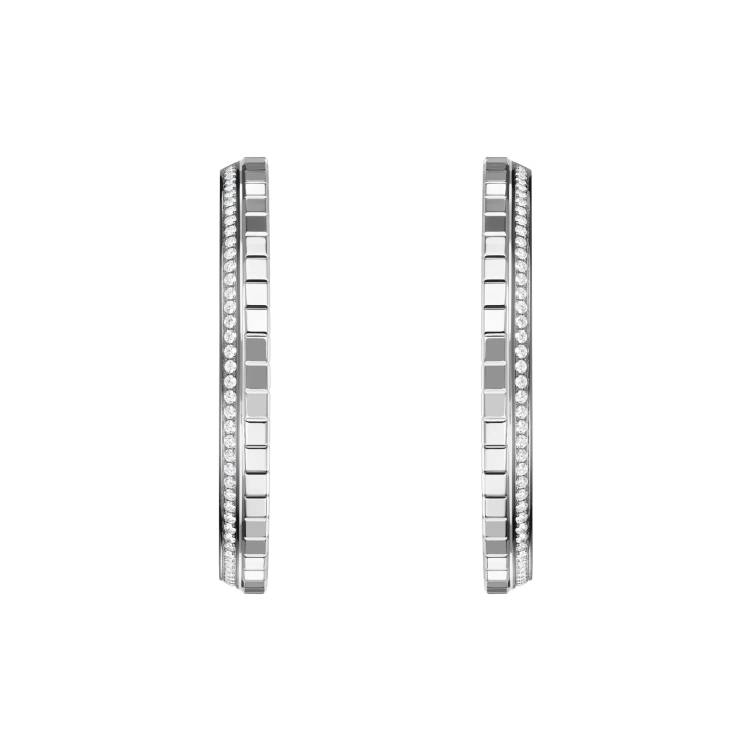 Chopard Ice Cube 18ct White Gold 0.66ct Diamond Large Hoop Earrings