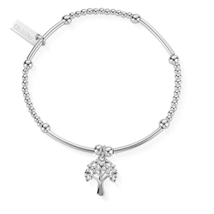 ChloBo Sterling Silver Cute Mini Heart Tree Of Life Bracelet - Sterling Silver
