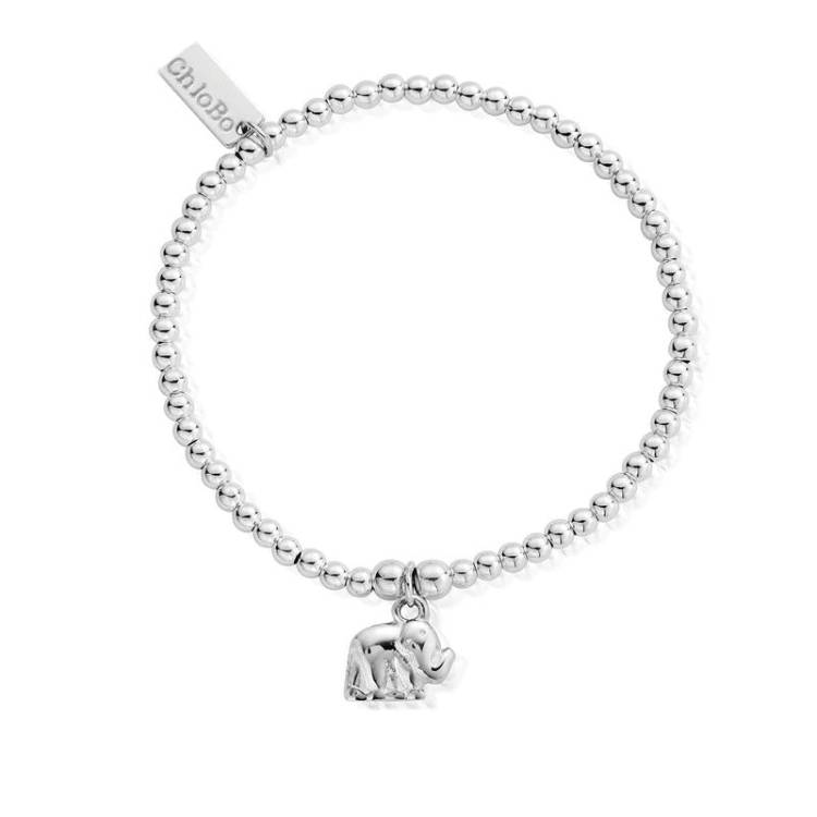 ChloBo Sterling Silver Cute Charm Elephant Bracelet - Sterling Silver