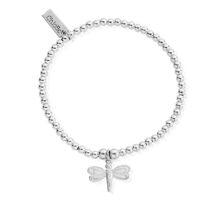 ChloBo Sterling Silver Cute Charm Dragonfly Bracelet - Sterling Silver