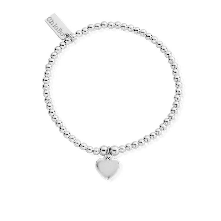 ChloBo Sterling Silver Cute Charm Heart Bracelet - Sterling Silver