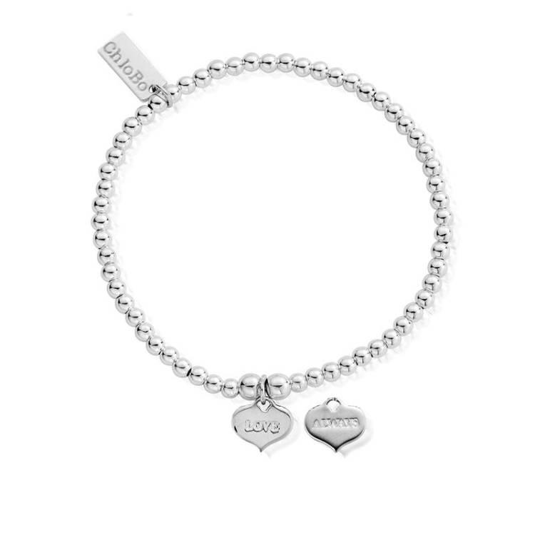 ChloBo Sterling Silver Cute Charm Love Always Bracelet - Sterling Silver