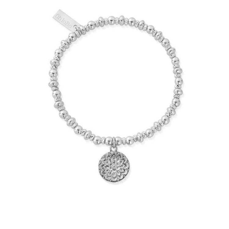ChloBo Sterling Silver Didi Sparkle Moonflower Bracelet - Sterling Silver