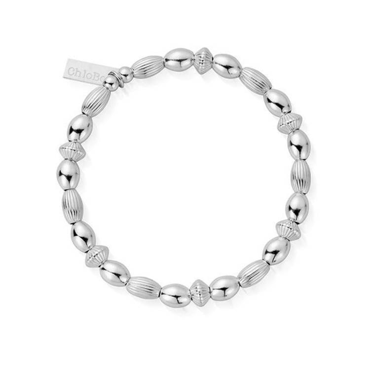 ChloBo Sterling Silver Mini Oval Disc Bracelet - Sterling Silver
