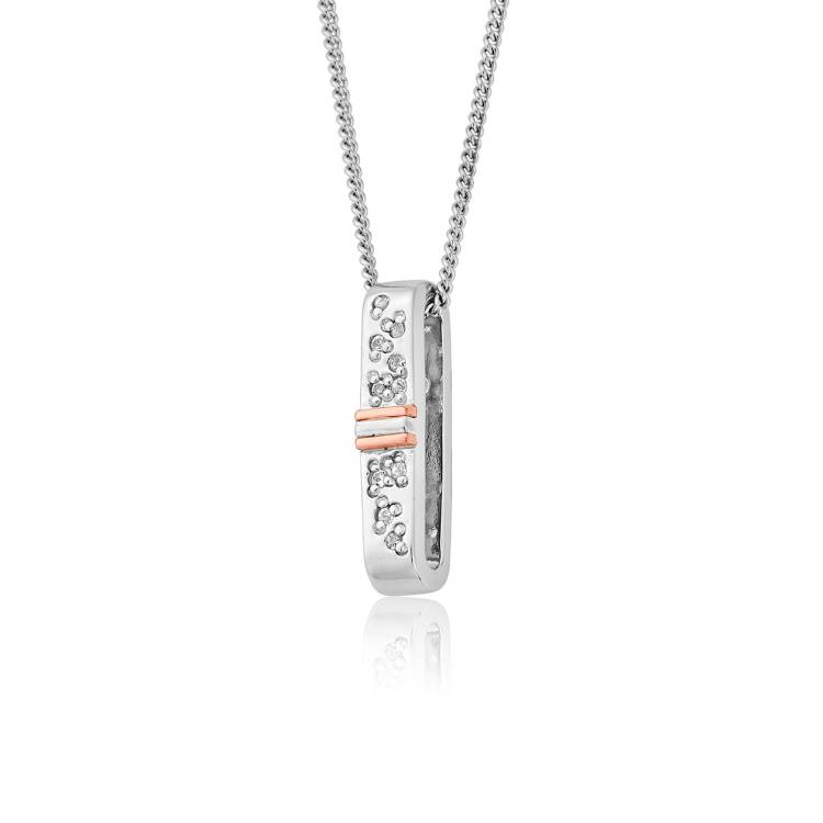Clogau Cariad Sparkle White Topaz Sterling Silver Necklace - Silver