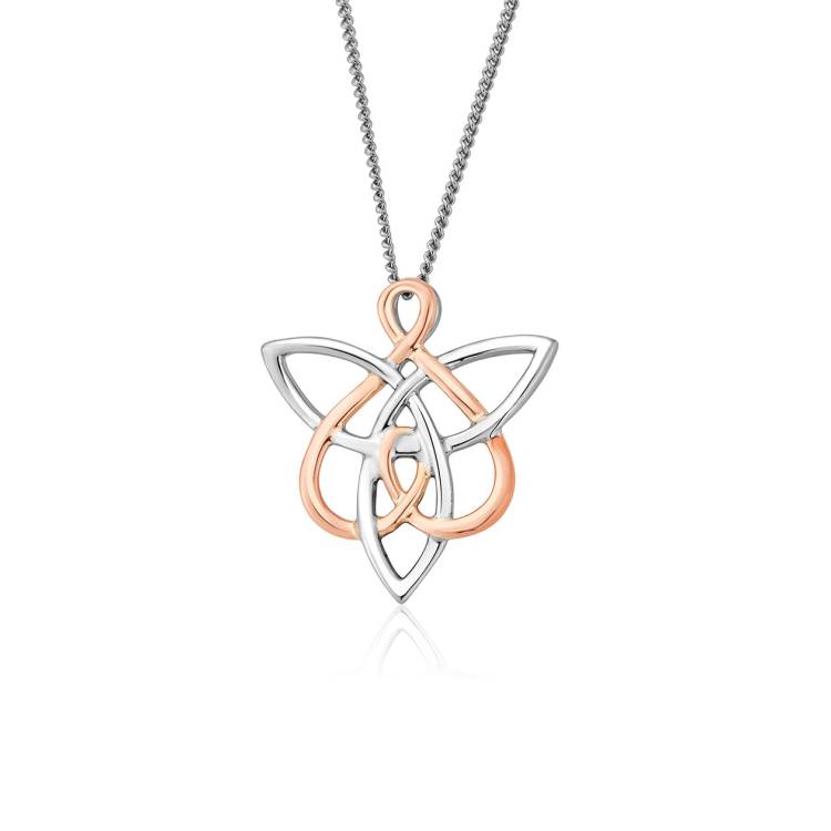 Clogau Fairies of the Mine White Topaz Sterling Silver Pendant Necklace - Silver