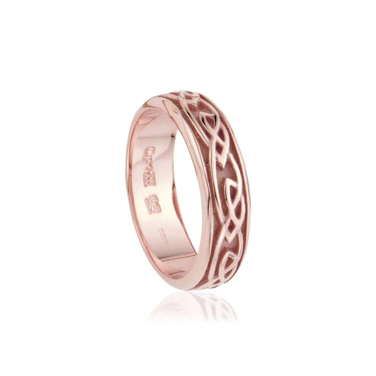 Clogau Annwyl 9ct Rose Gold Celtic Ring - X