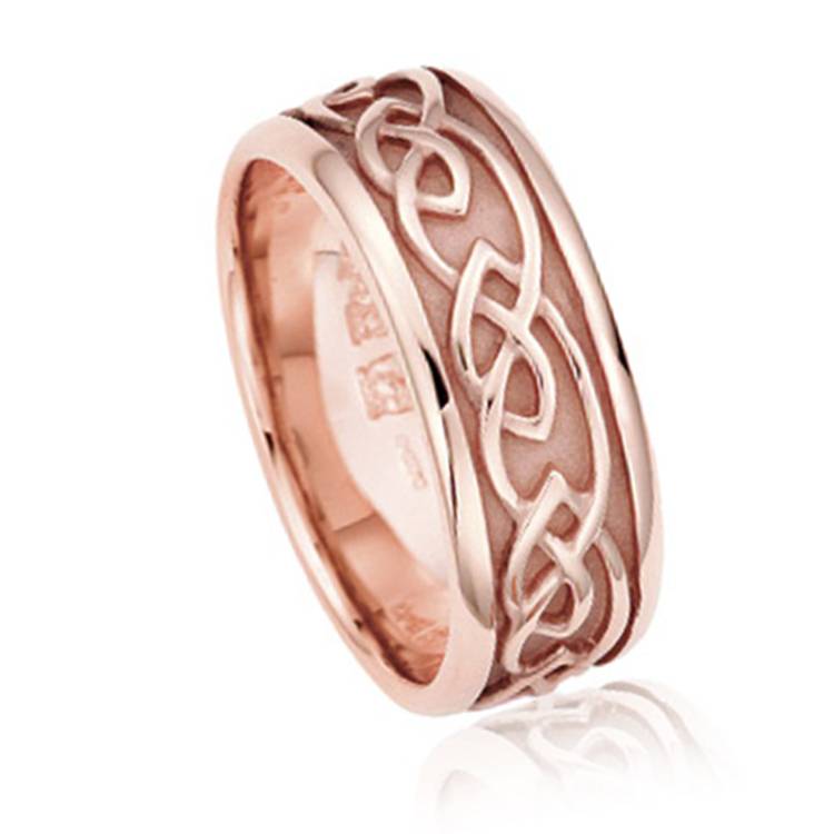 Clogau Annwyl 9ct Rose Gold Wide Ring D - N