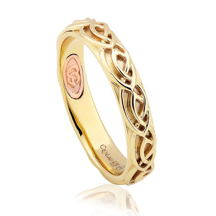 Clogau Annwyl Celtic 4mm 9ct Gold Ring - W