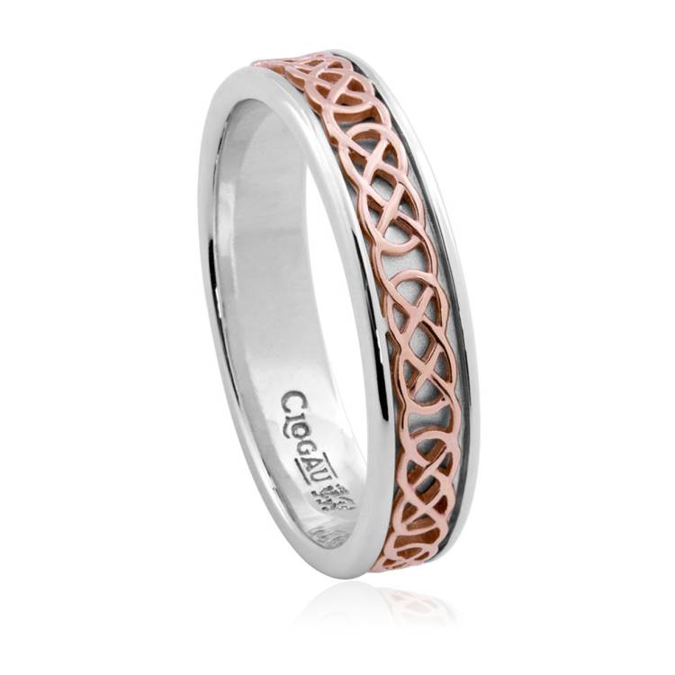 Clogau Annwyl Sterling Silver 9ct Rose Gold Ring - J