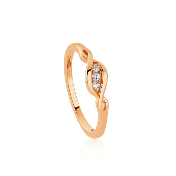 Clogau Past Present Future 1854 18ct Gold Diamond Ring - S