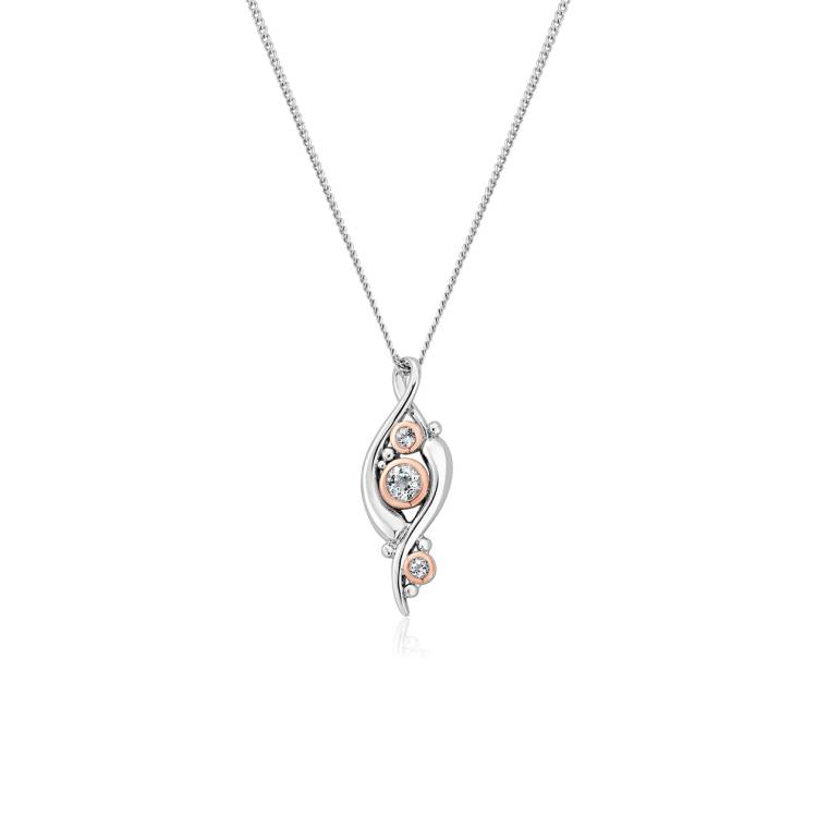 Clogau Pistyll Rhaeadr Sterling Silver Topaz Pendant - Silver