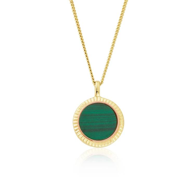 Clogau Reflections Of Padarn 9ct Gold Malachite Necklace
