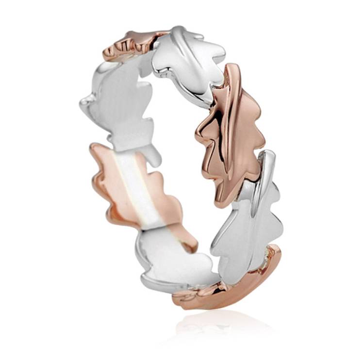 Clogau Royal Oak Sterling Silver Ring D - K