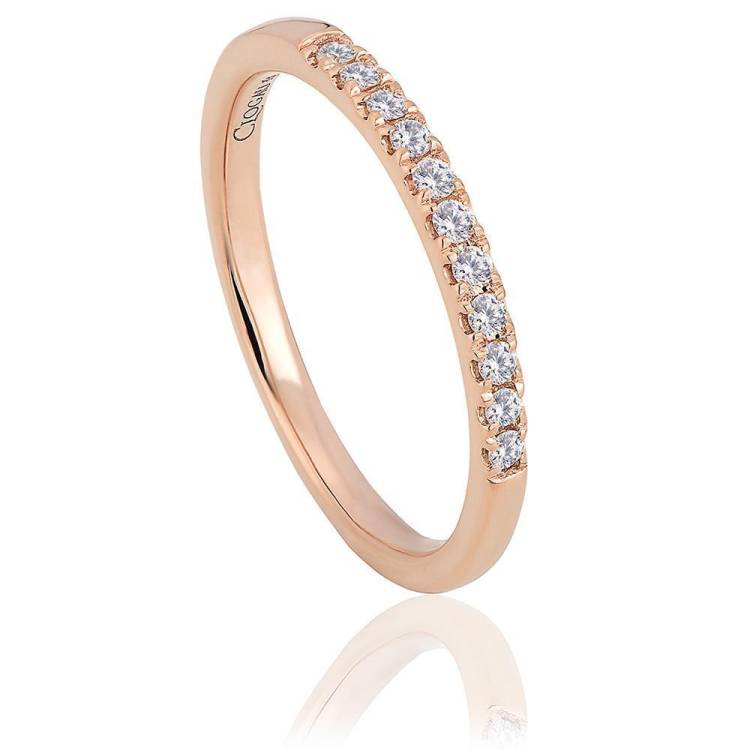Clogau Timeless 18ct Rose Gold 0.16ct Diamond Wedding Ring - P