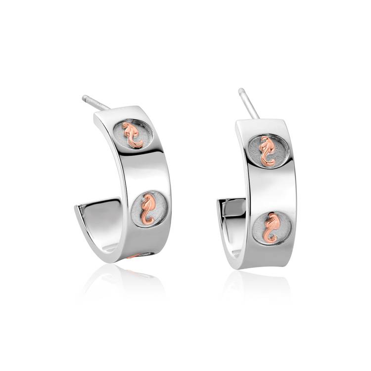 Clogau Tree of Life Insignia Hoop Earrings - Silver