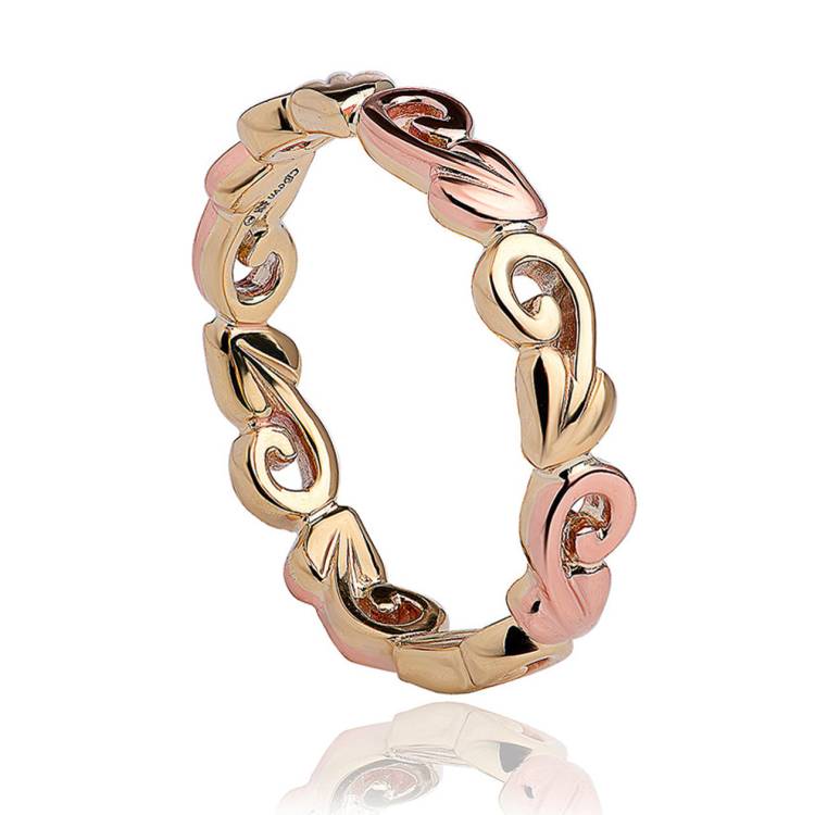 Clogau Tree Of Life Yellow and Rose Gold Ring - N