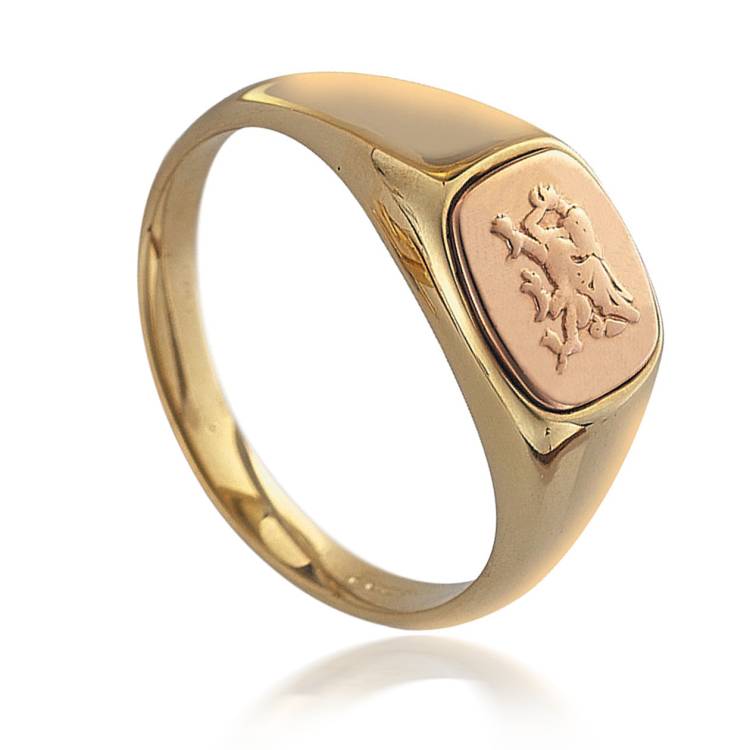 Clogau Welsh Dragon 9ct Yellow Gold Signet Ring - O