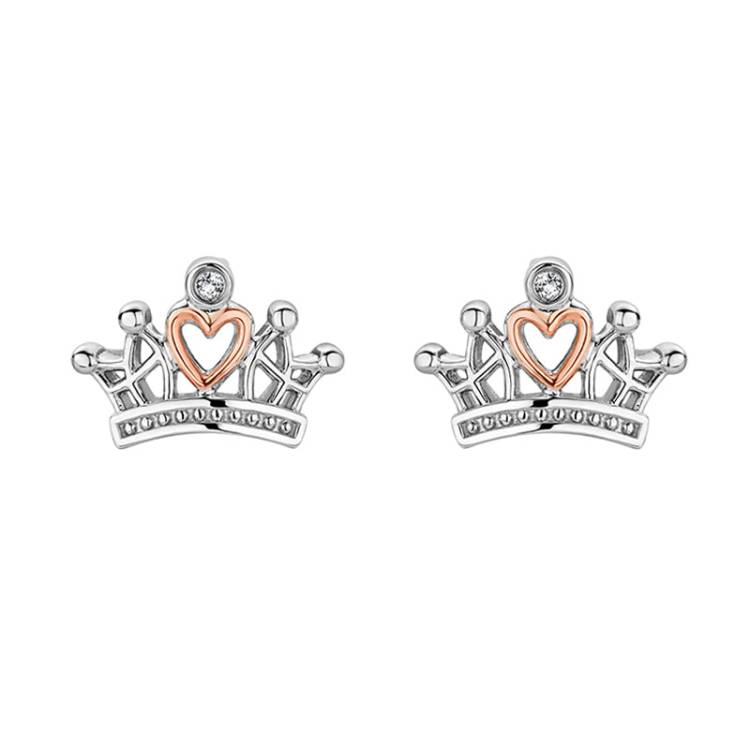 Clogau x Julien MacDonald Sterling Silver Crown Stud Earrings D - Silver