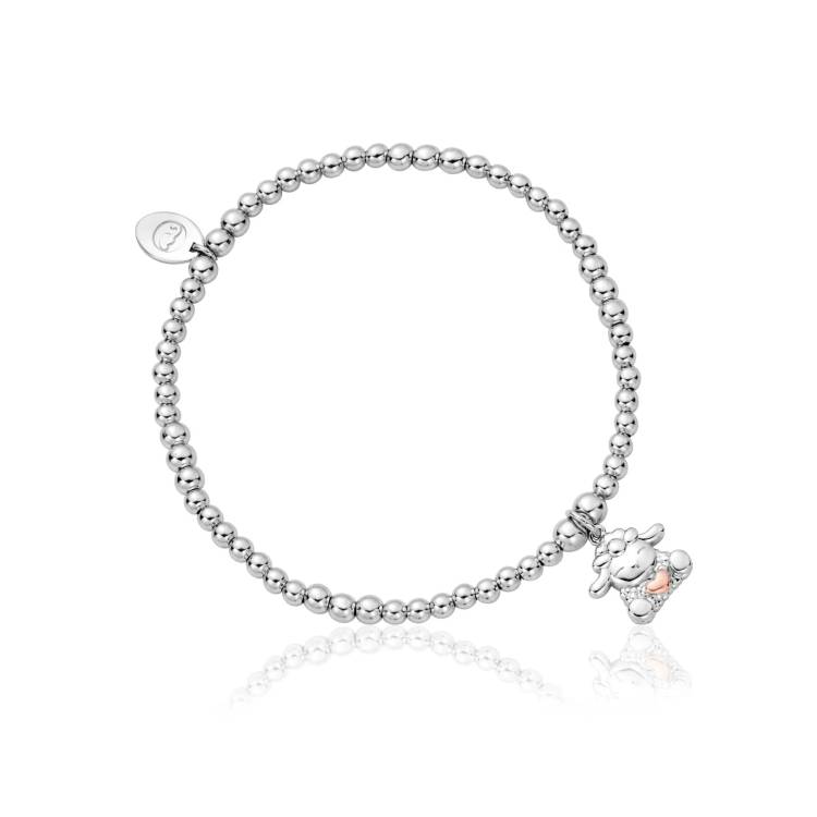 Clogau Ciwt Calon Lamb Affinity Sterling Silver Bead Bracelet