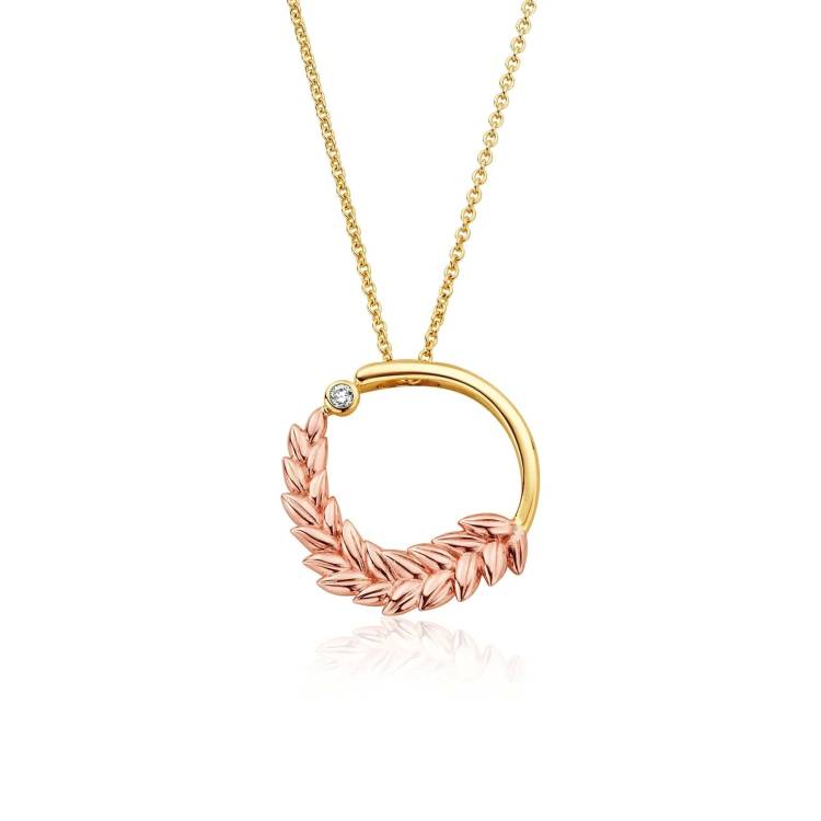 Clogau Lilibet Circular 9ct Gold Diamond Pendant