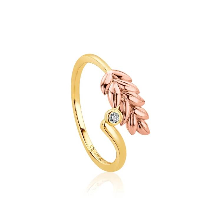 Clogau Lilibet 9ct Gold Diamond Slim Ring - R