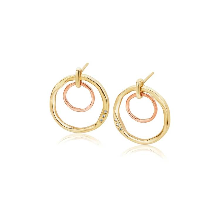 Clogau Ripples 9ct Gold Laboratory Grown Diamond Earrings