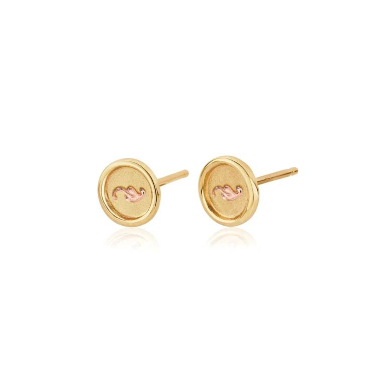 Clogau Tree of Life Insignia 9ct Gold Stud Earrings
