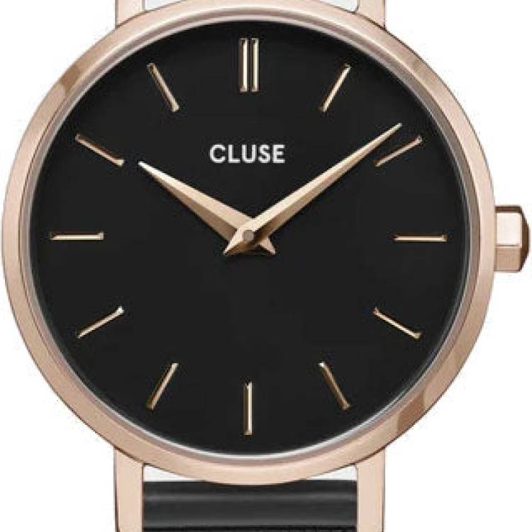 Cluse Watch Boho Chic Petite Mesh Black Rose Gold - Black