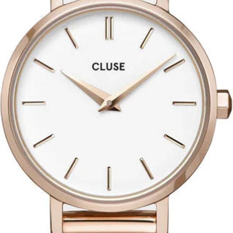 Cluse Watch Boho Chic Petite Mesh White Rose Gold - White