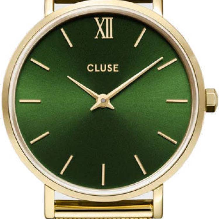 Cluse Watch Minuit Mesh Green Gold - Green