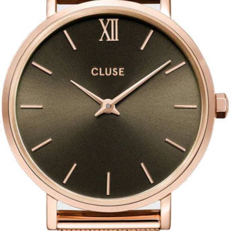 Cluse Watch Minuit Mesh Grey Rose Gold - Grey