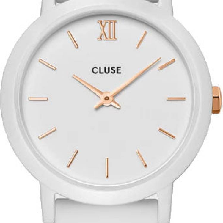 Cluse Watch Minuit Nylon White Rose Gold - White
