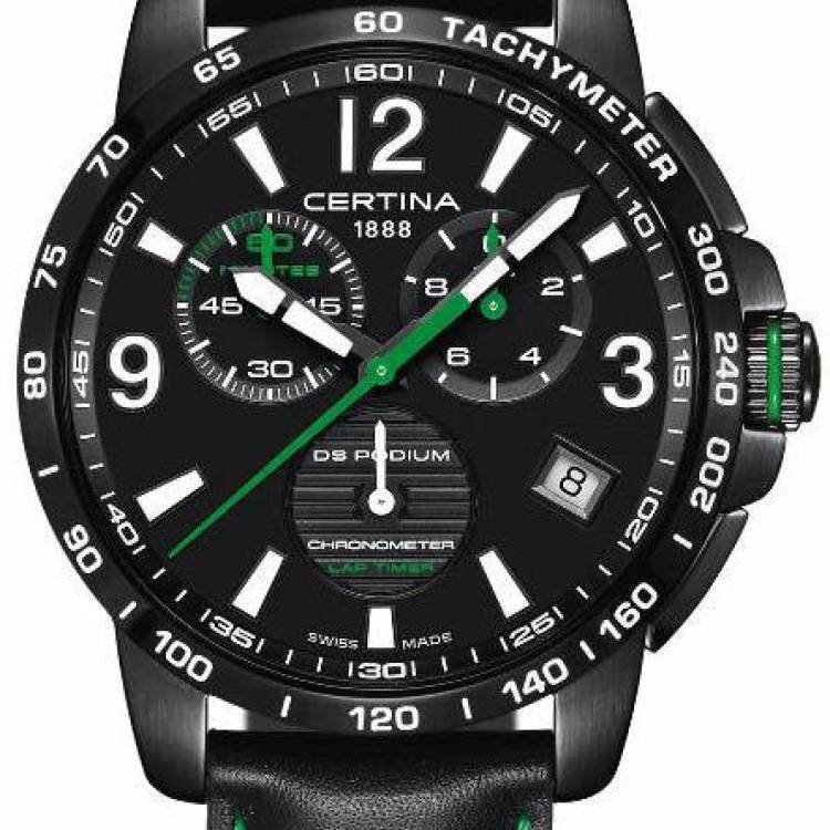 Certina Watch DS Podium Chrono Lap Timer - Black
